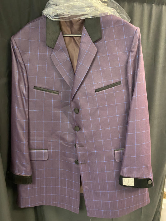 Purple Check Drape chest size 48 / 42 , unironed Sale